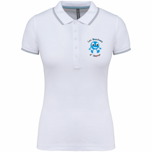Polo brodé coupe femme